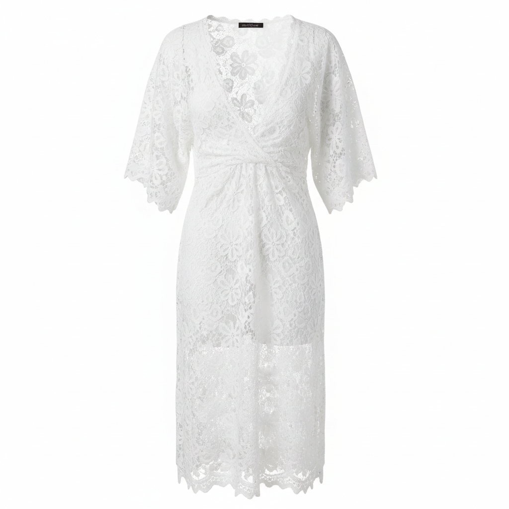 White Crochet Beach Dress
