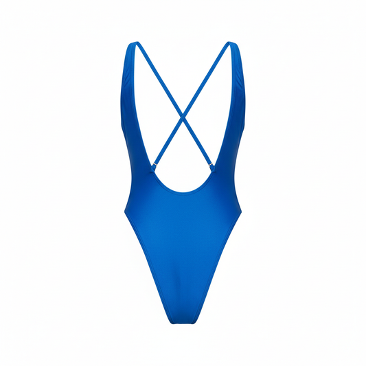 Electric Blue High-Cut One-Piece