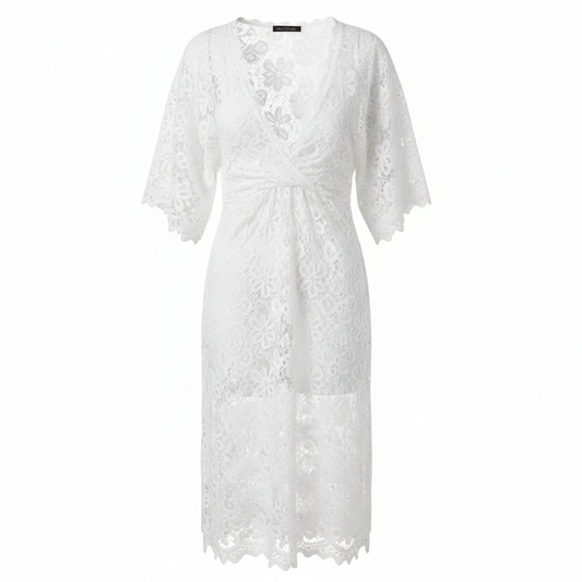 White Crochet Beach Dress